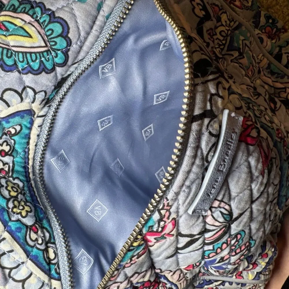 Vera Bradley Campus Backpack Wildflower Paisley Quilted Cotton Laptop Travel Bag
